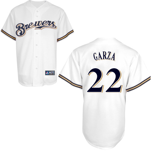 Matt Garza #22 Youth Baseball Jersey-Milwaukee Brewers Authentic Home White Cool Base MLB Jersey